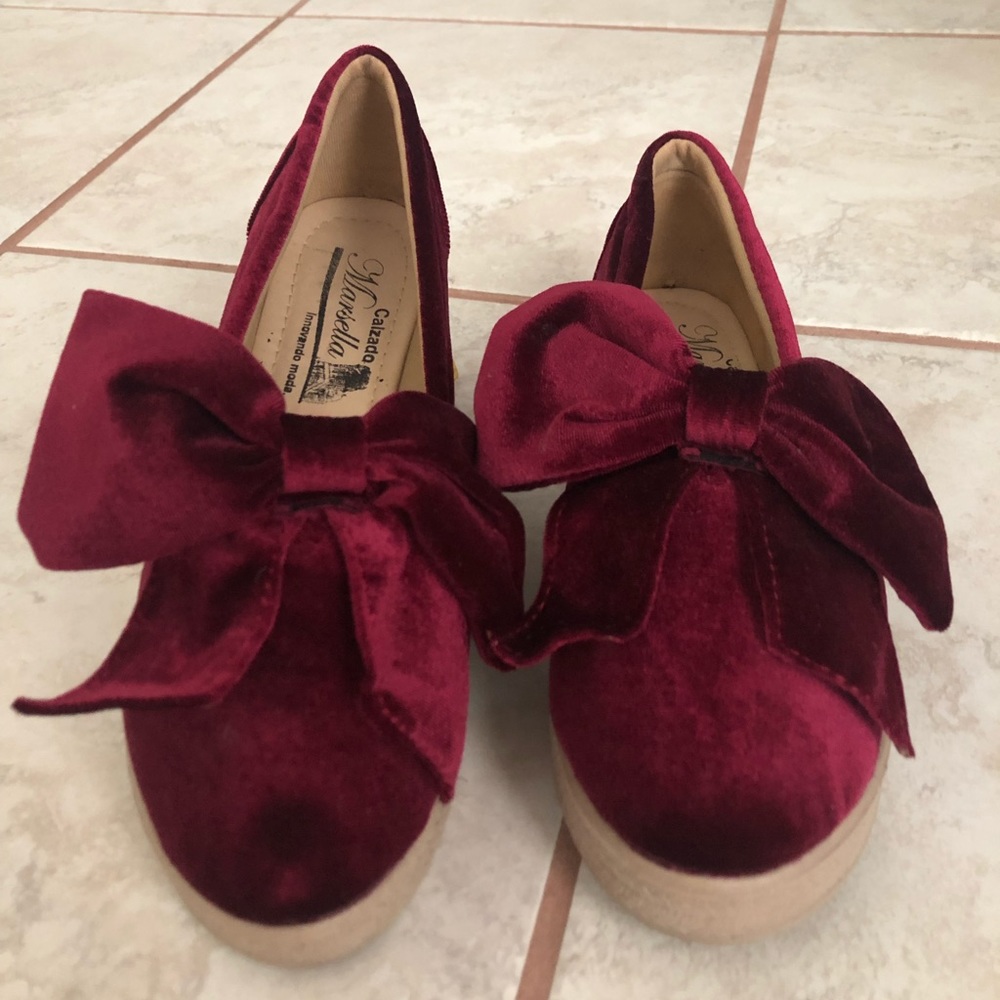 Velvet slip on shoes from Mexico